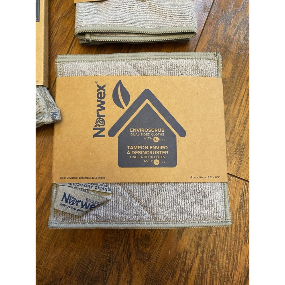 New Norwex Dusting Mitt EnviroCloth Enviroscrub Bundle Kit Cleaning Set - Picture 6 of 8